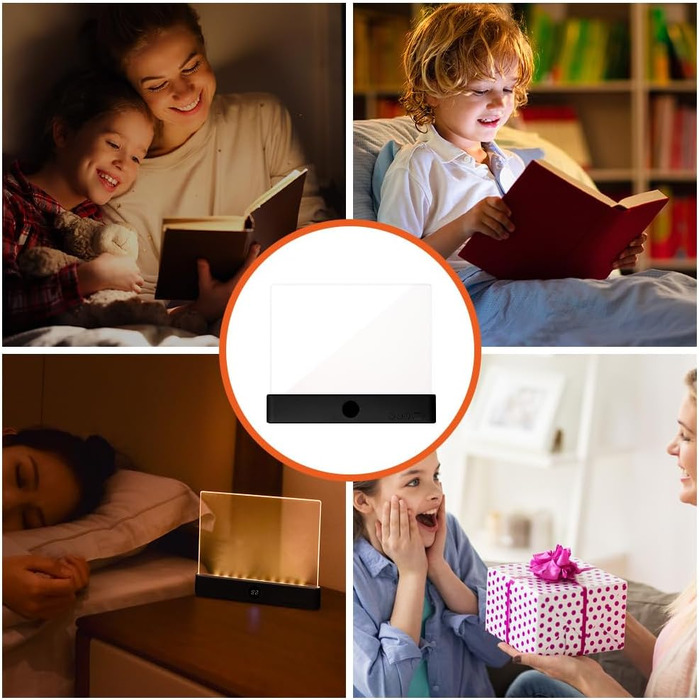 Світлодіодна плоска лампа для читання книг HOTUT Lightwedge, портативне LED-світло для книг з захистом очей, чорна