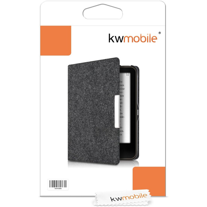 Чохол kwmobile для Tolino Vision 1/2/3/4 HD: захисна обкладинка з фетру, сірий колір