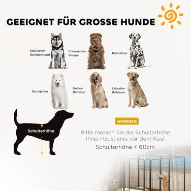 Клітка-вольєр для собак PawHut: 8 секцій, 68x100 см, для внутрішнього та зовнішнього використання