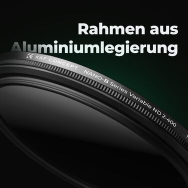 ND фільтр змінної щільності K&F Concept 37mm ND2-ND400 для фотографії пейзажів (Nano-Basic) + 3 серветки для чищення