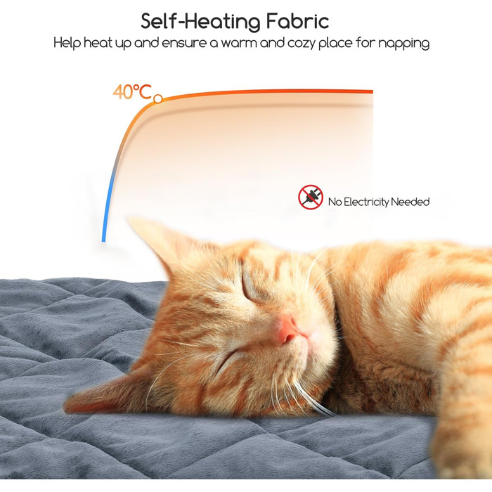 Тепла самонагрівальна ковдра для котів та собак, розмір M (60x45 см)