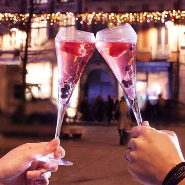 Chef & Sommelier Open Up - Champagne Flutes 200ml - 6 Pieces - Made of Krysta Crystal Glass - Ideal for Festive Occasions - Shine, Transparency and High Durability