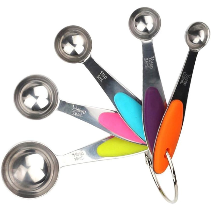 10-Piece Stainless Steel Measuring Cup and Spoon Set for Baking, Cooking, Kitchen Helper