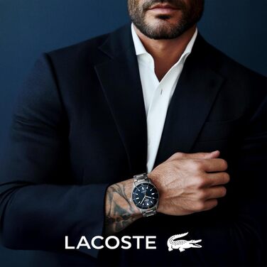 Годинник Lacoste Boston чоловічий, кварцовий, синій (сталь/шкіра)