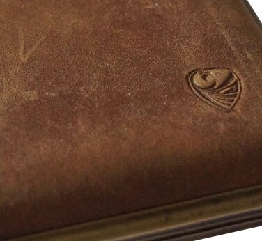 GERMANUS Cigarette Case, Made in Germany, Wild Rind (Wild Bull), brown, 100 mm