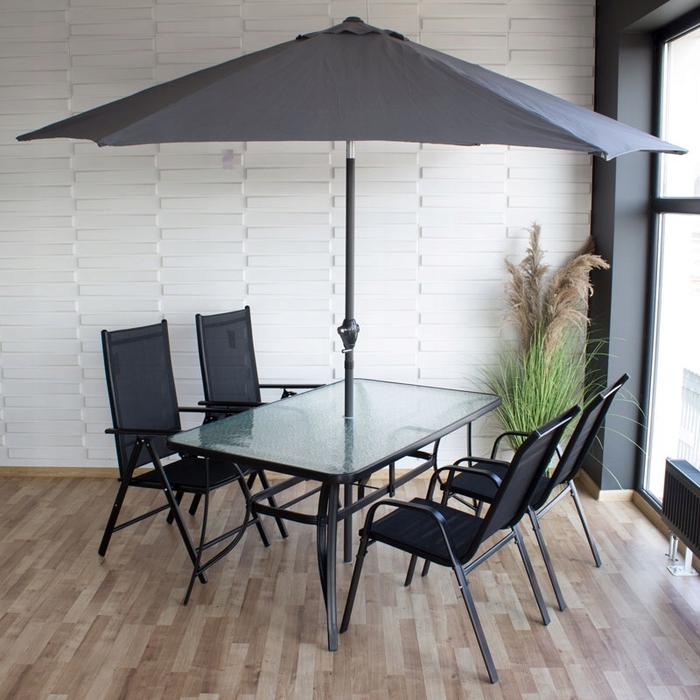 Садовий стілець Escal, метал, чорний