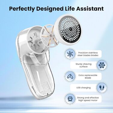 Електричний видалення ворсу для одягу та килимів (3 леза)