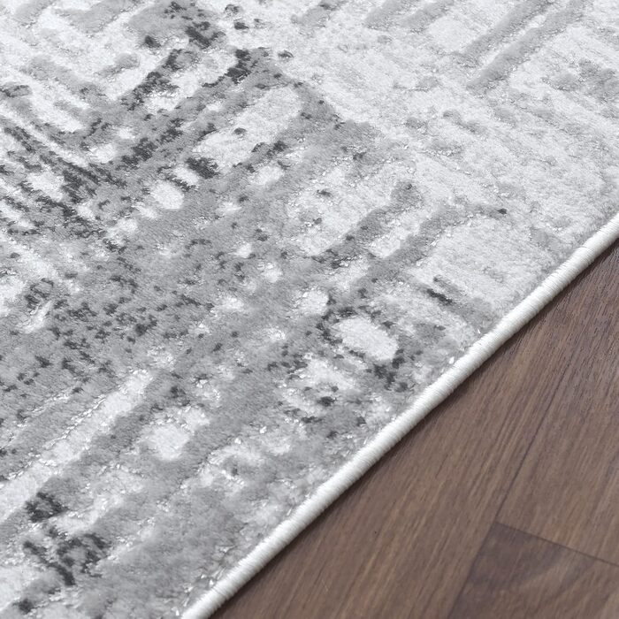 Килимок для вітальні SANAT Harmony - короткий ворс, 120x160 см, світло-сірий, сертифікат Öko-Tex 100, підходить для вітальні, передпокою, їдальні, спальні, кухні та дитячої кімнати