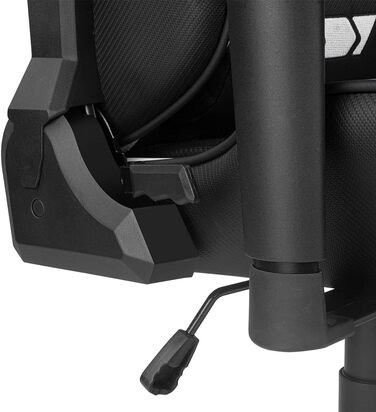 Професійне ігрове крісло DRIFT GAMING DR350 ергономічне, з 4D-підлокітниками, подушками під поперек та шию, нахил 135°, безшумні колеса, чорно-біле