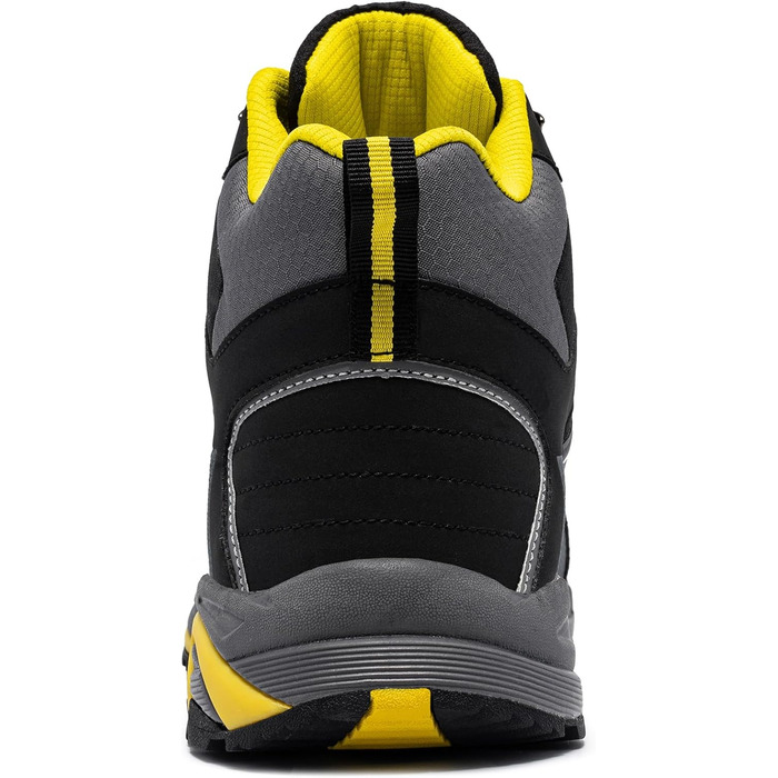 Черевики безпеки LARNMERN для чоловіків та жінок, SRC, антистатичні, з металевим носком, протиударні, легкі, комфортні, дихаючі, чорні/сірі, 42.5 EU