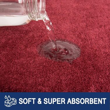 Килимок для дому 50x80 см, антиковзаючий, машинне прання, поглинаючий воду, для собак, вхід, перед дверма, коридор (137x210 см, червоний)