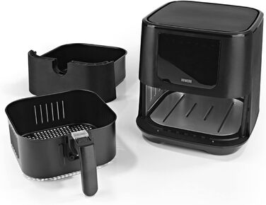 Фритюрниця-конвекційна піч Midnight Black 5.5 л | 1800 Вт, 7 програм | Без жиру, з цифровим дисплеєм