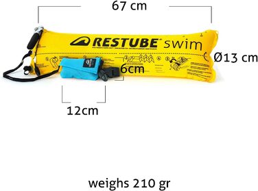 Restube Swim надувний буй для плавання – рятувальний та аварійний буй для безпеки на воді