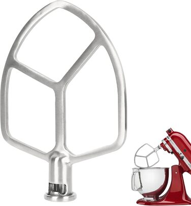 Насадка-плоский міксер з нержавіючої сталі для KitchenAid 5-6 кварт, для міксерів з підйомним або нахильним механізмом, для випічки, тіста, посудомийна машина