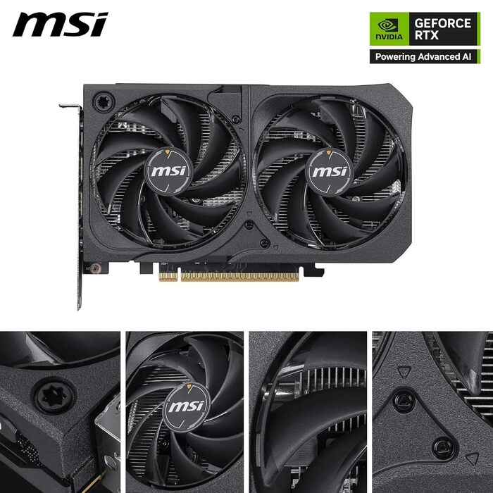 Відеокарта MSI GeForce RTX 5050 8G Shadow 2X OC - 8GB GDDR6, PCIe 5.0, 2602 MHz