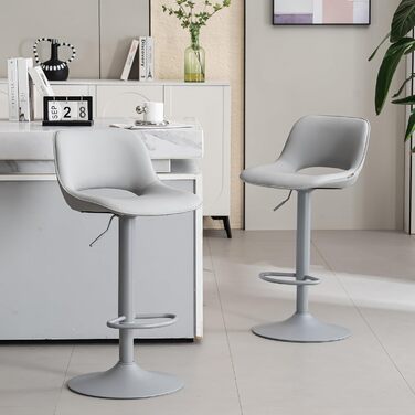 YOUNIKE 2-Piece Adjustable Bar Stools - Boho Patchwork Design, Swivel Kitchen Bar Chairs with Hollow Backrest - Yellow Green
