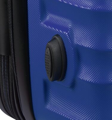 Набір валіз DMS® 7-елементів: 3 валізи (M/L/XL) з ABS-пластику, 360° колеса, кодовий замок + 4 чохли для одягу. Легкі, міцні, розширювані, для подорожей та бізнесу (Кобальтовий синій)