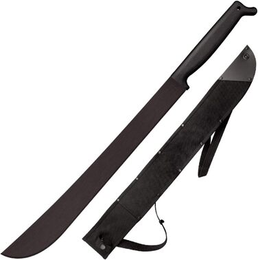 Мачете Cold Steel 97TM21S латинське 53 см, двуручне, сталеве, з чохлом, чорне, важке, універсальне