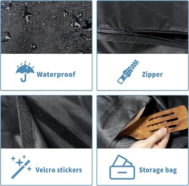 GFTIME 7030 Grill Cover for Weber Traveler 9010001 – Premium 600D Waterproof Storage Cover, compatible with Weber Traveler Gas Grill, optimal protection and mobility for your grill!