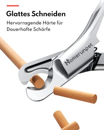Ножиці для обрізання кігтів котів HomeRunPet з мартенситної сталі - професійні, безпечні, з антиковзними ручками