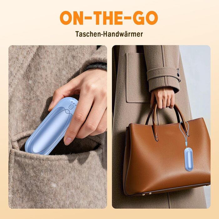 Електричні грілки для рук 2 шт. 7000mAh з 3 рівнями нагріву, портативні магнітні грілки для рук, подарунок на зиму для жінок та чоловіків (2 шт. блакитні)