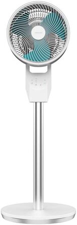 Вентилятор підлоговий Cecotec EnergySilence 1000 Cyclone Smart, 60 Вт, 9 дюймів, 3 швидкості, 3 режими, таймер 7 годин, сенсорне управління, автоматичне гойдання, пульт дистанційного керування