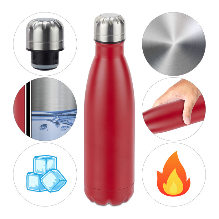 Relaxdays Stainless Steel Water Bottle