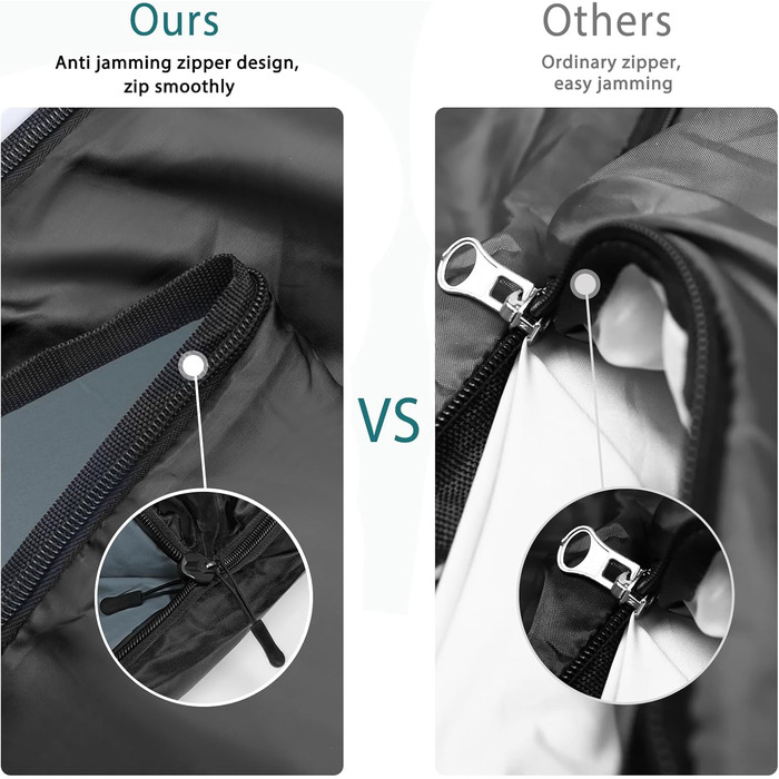 Спальний мішок Outdoor для кемпінгу 3 сезони, дорослий, 2 в 1, теплий, легкий, водонепроникний, для подорожей, хайкінгу та туризму, чорний