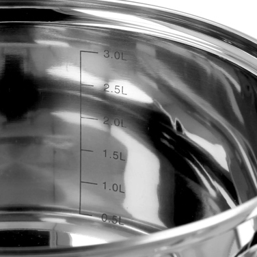 Каструля традиційна Brunbeste зі скляною кришкою, нержавіюча сталь, 26 см, 8.2 л