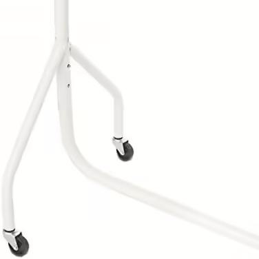 The Shopfitting Shop Clothes Rail 90 cm long x 1.5 m high, robust, 32 mm steel pipe, White