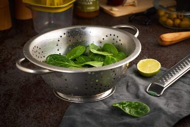 Сито з нержавіючої сталі Abrus® 24 см - міцне, з широкою ручкою, придатне для миття в посудомийній машині