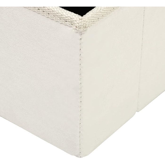 PawHut Pet Stairs Cat Stairs Dog Stairs Folding 3 Steps Pet Stairs with Storage for Cats and Dogs MDF White 40 x 54 x 48 cm