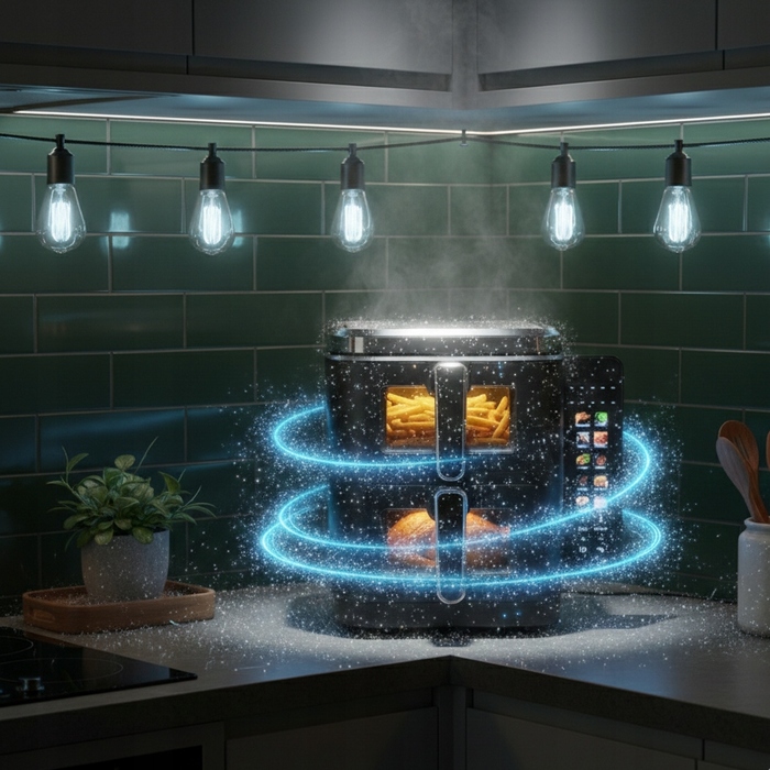 Аерофритюрниця AirDweller Air Fryer з двома чашами, 11 л, 2800 Вт, чорна