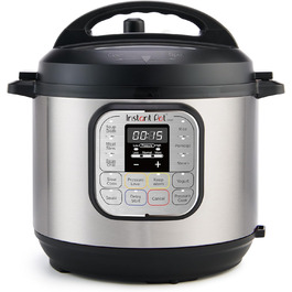 Мультиварка Instant Pot Duo 7-в-1, 5,7 л, електрична, чорна/нерж. сталь – скороварка, рисоварка, йогуртниця, пароварка