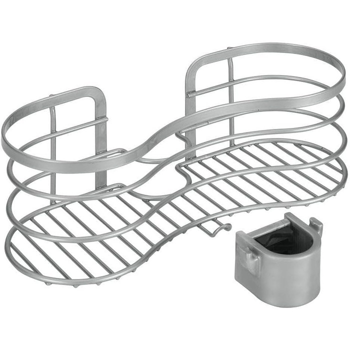Metaltex Viva Shower Caddy Shower Shelf, Metal, Stainless Steel Look, 17 x 30 x 12 cm