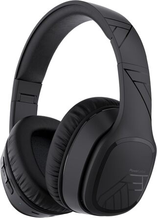 PowerLocus P7 Бездротові навушники Over-Ear, складні, з басами, Hi-Fi стерео, з функцією гучного зв'язку, USB-C зарядка, довгий час роботи, для iPhone/PC/TV, чорний