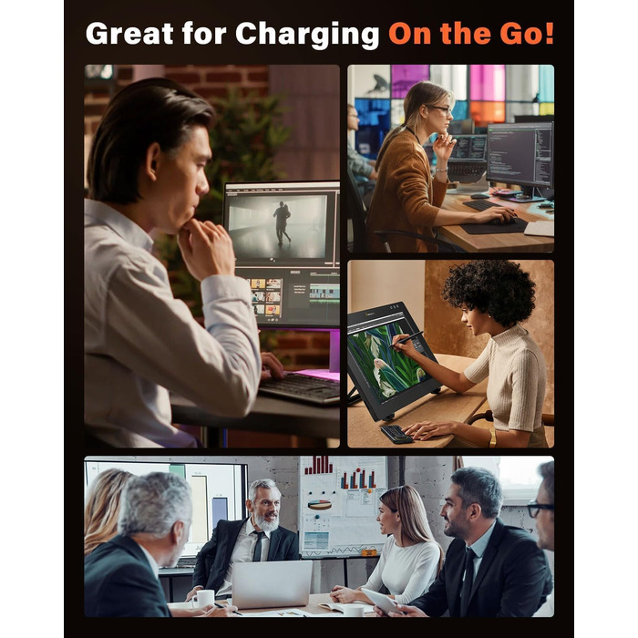 Зарядний пристрій GaN III 10-в-1 USB-C PD 140W/100W QC20W для ноутбука, MacBook, iPad, iPhone, Samsung Galaxy – білий