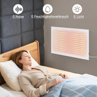 Інфрачервовий нагрівач Mursche 290W - електричний настінний обігрівач з механічним вимикачем та захистом від перегріву