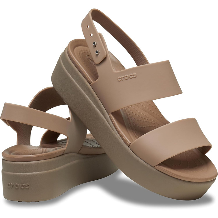 Crocs Brooklyn Wedge Sandal Latte Mushroom 38/39 EU - Стильні босоніжки на танкетці