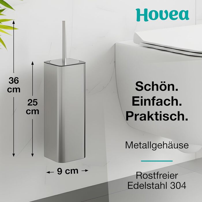Настінна щітка для унітазу з силікону та металу - Klobürste Wandmontage - WC3680