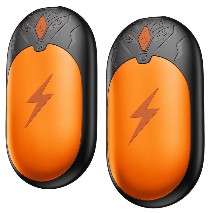 Електричні грілки для рук 2 шт. - Ultraleicht, багаторазові, USB, 3 режими, до 24 годин, для активного відпочинку взимку (Оранжевий)