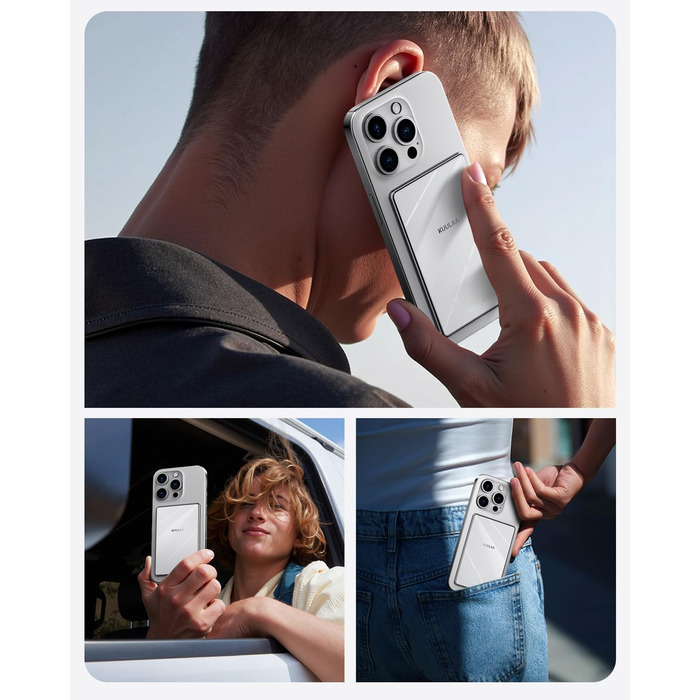 PowerBank Kuulaa Ultra Slim 5000 mAh з MagSafe, Type-C 20W, Швидка зарядка, 7.2 мм, для iPhone 16/15/14/13/12 (білий)