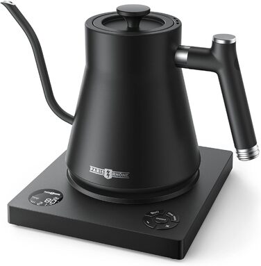 PARIS RHÔNE Swan Neck Electric Kettle with Temperature Control - 0.9L, 24-Hour Keep Warm, Dark Green
