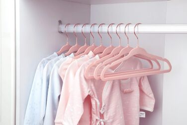 Дитячі плечики для одягу ManGotree з рожево-золотими гачками, 28 см, для дітей, обертаються на 360°, ультратонкі, антислиз, 15 шт. (світло-рожевий)