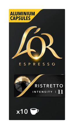 Кавові капсули L'OR Espresso Ristretto для Nespresso, 100 шт (10 упаковок по 10 капсул)