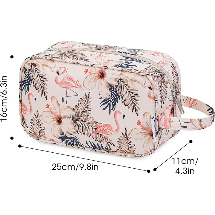 Чоловічий туалетний набір Narwey: водонепроникний, міцний, з багатьма відділеннями, для подорожей (чорний, бежевий з фламінго)