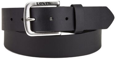 Чоловічий шкіряний ремінь Levi's Seine, чорний, розмір 70