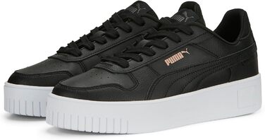 Кросівки PUMA Carina Street для жінок, чорний, рожеве золото, білий металік, 42 EU (39 EU)