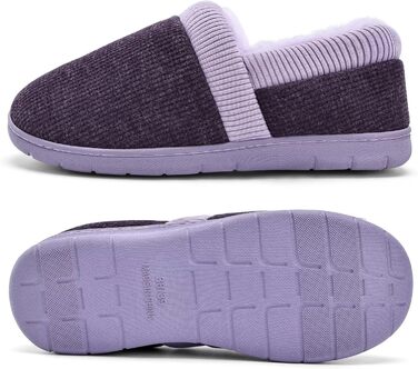Тапочки для дому жіночі теплі з меморі-піною зимові, розмір 36-43 EU, м'ятно-зелені (42/43 EU, фіолетові)