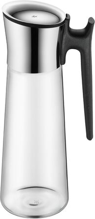 WMF Basic Water Carafe with Handle 1.5 Liter, Glass Carafe with Lid 1.5 l, Silicone Lid, Close-up Closure
